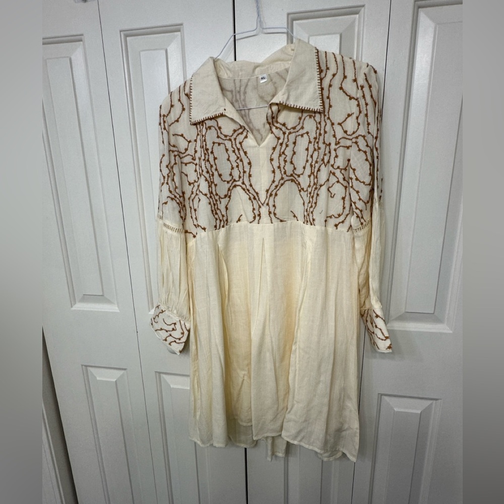 Today only SALE‼️Anthropology style tunic with lining in size 1X 100% cotton